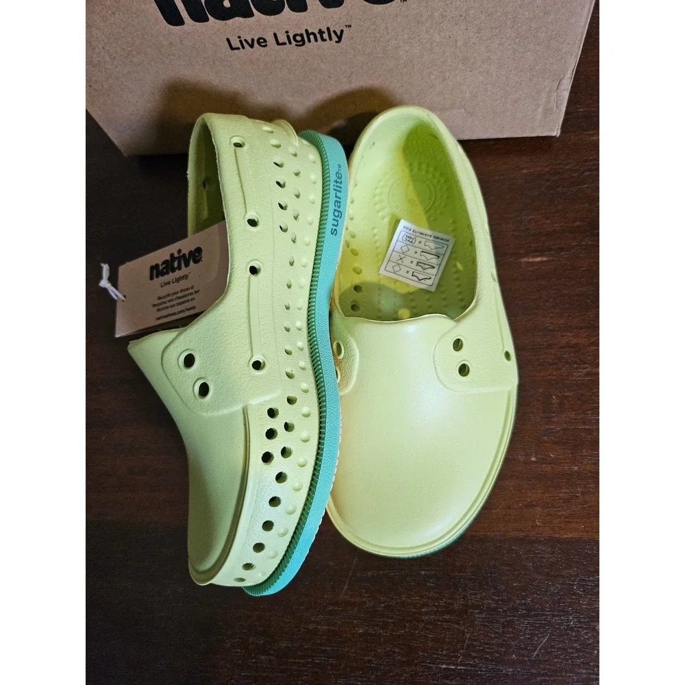 Native Howard Sugarlite Kids C7 Celery Green Slip On Water Shoes 13111400-3116